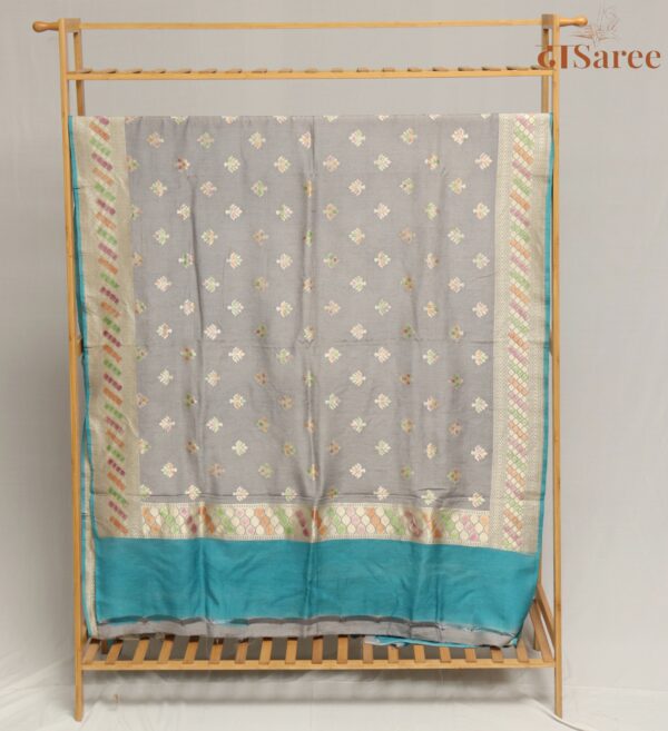 Munga silk hand print dupatta